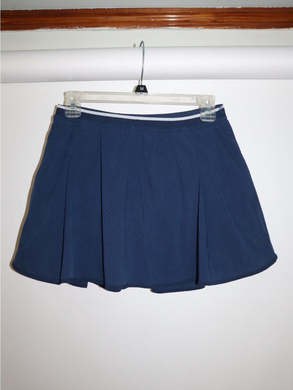 Lululemon Navy Tennis Skirt with Striped Elastic Waist